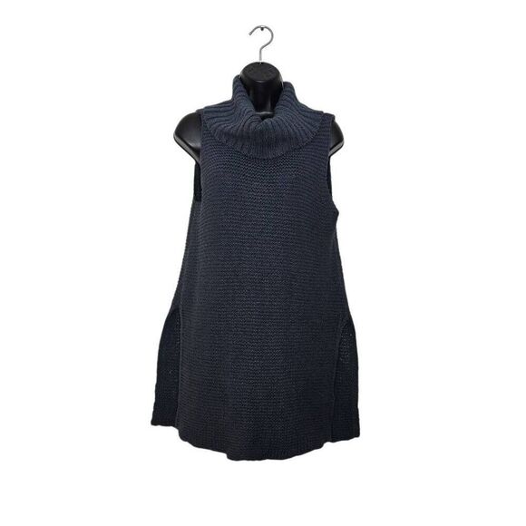 Soft Surroundings Cowl Neck Sleeveless Sweater Size Petite XS PXS Teal Cotton - Picture 2 of 6